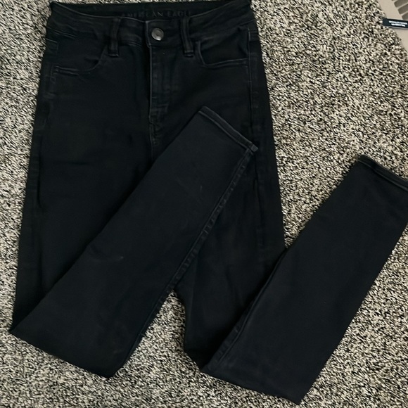 American Eagle Black Denim Skinny Jean, worn several times - Picture 3 of 6